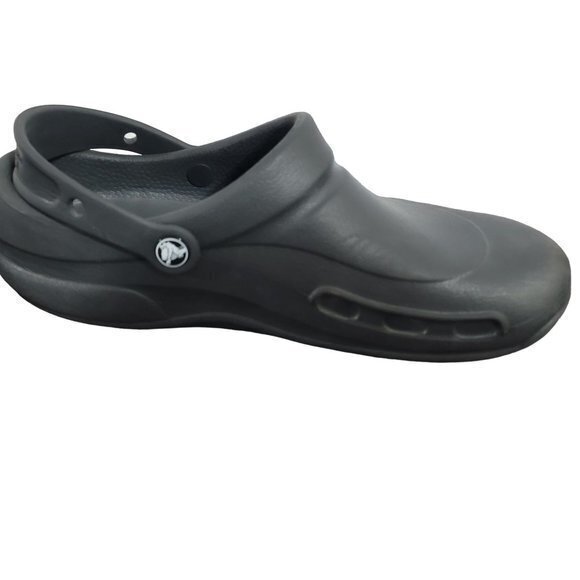Crocs At Work Bistro Men Size 10 Gray Comfort Slip-Resistant Clogs 10075 W12 - Picture 2 of 8